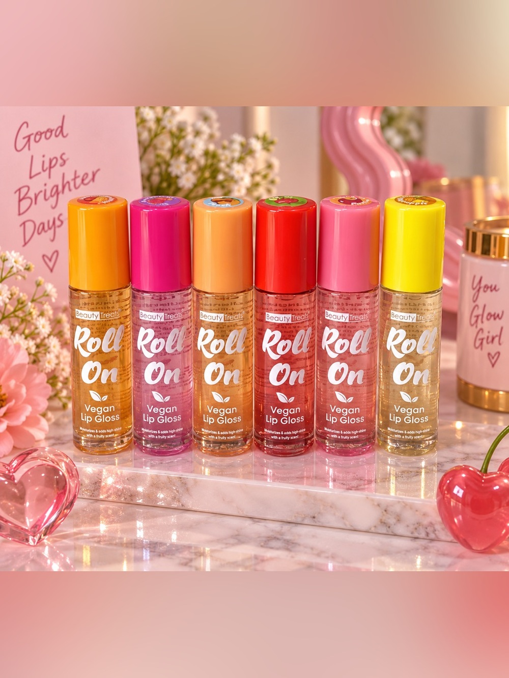 Bundle of 6 vegan lip gloss